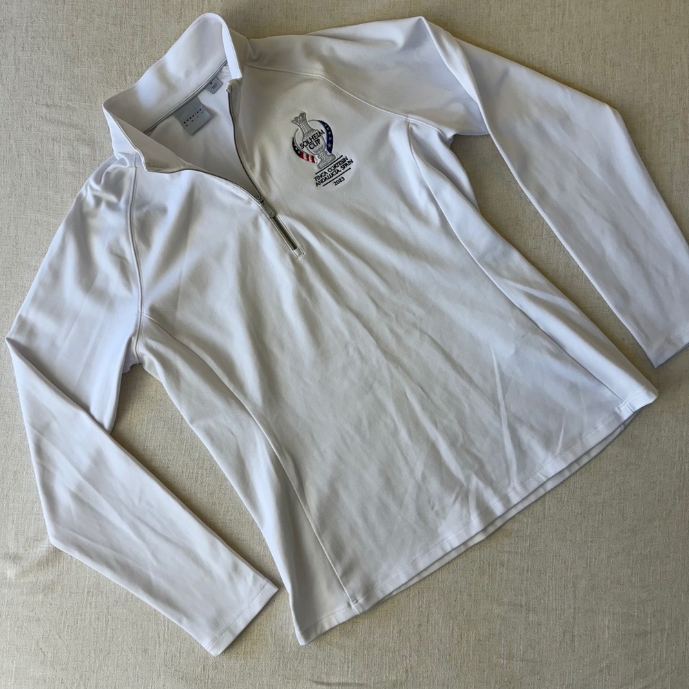 Dunning Golf Solheim Cup 2023 White Quarter Zip Pullover Womens Medium